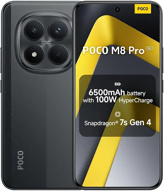 XIAOMI Poco M8 PRO 5G Ai (Compatible with Tmobile Mint Tello & Global) (512GB + - B0G8Z4C6L7