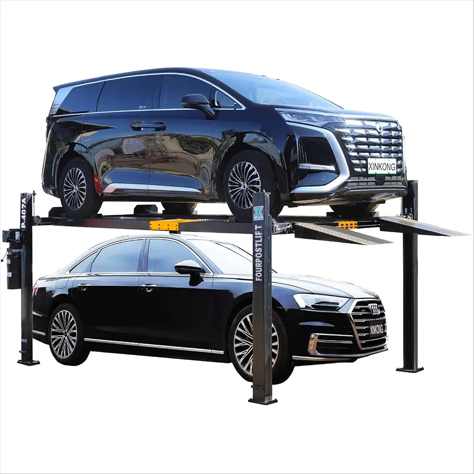 XK 4 Post Portable Parking Lift 8000 lb Movable Car Lift with Wheels 110V - B0GXP7DGVP