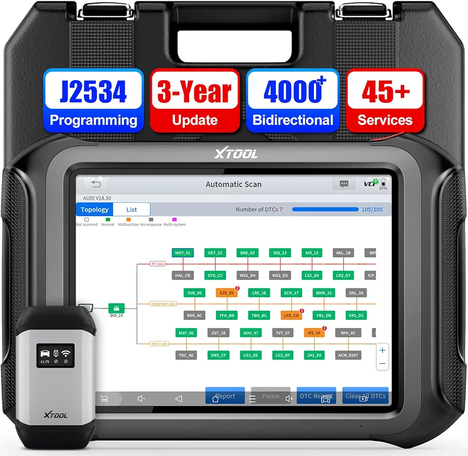 XTOOL D9 MAX OBD2 Scanner, J2534 Reprogramming Topology Mapping, 45+ Resets | AI-Assisted Professional Automotive - B0DXPXS3BM