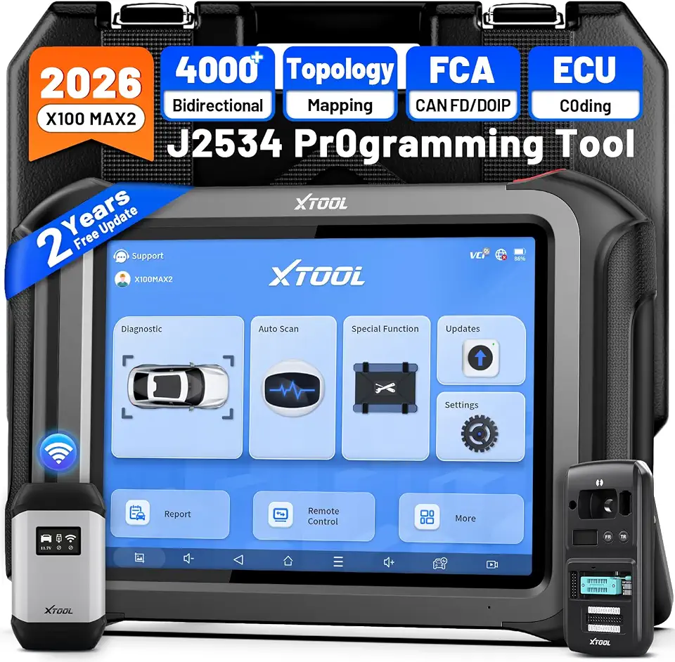 XTOOL X100 MAX2 ECU Programming/Coding Scan Tool, J2534 Reprogramming Tool | Professional Wireless Bidirectional OBD2 - B0FVL9FXQD