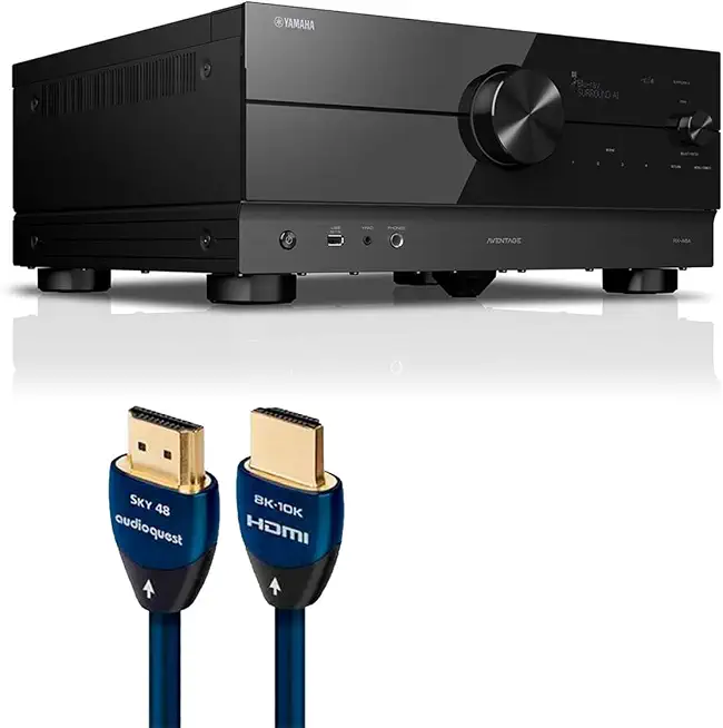 Yamaha RX-A6A AVENTAGE 9.2 Channel AV Receiver with AudioQuest SKY 3m HDMI Cable - B0FMB4Y439