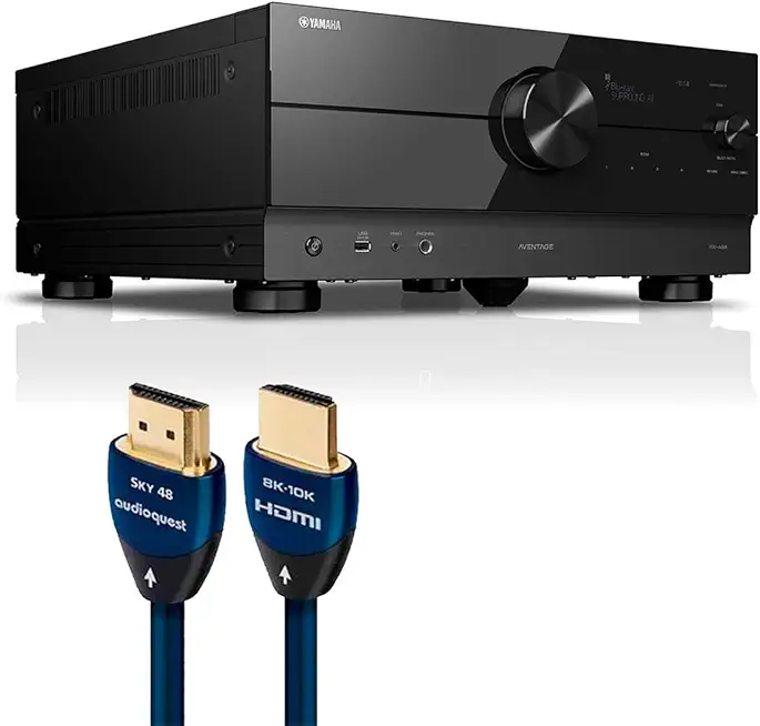 Yamaha RX-A8A AVENTAGE 11.2 Channel Receiver with AudioQuest SKY 3m HDMI Cable - B0FMB4YVP8