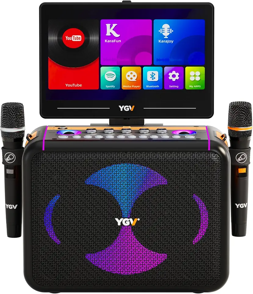 YGV Smart Karaoke Machine for Adults, Professional Karaoke System & Lyrics - B0H94F7CH1