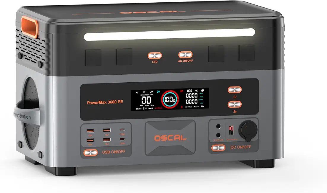 3600W/2016Wh Solar Generator, Power Station LiFePO4 Battery - B0HKSPKX1X