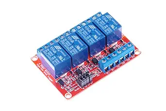 4-Channel 10A Relay Module DC 24V with Optocoupler Isolation High Low Level Triger - B071F8JF85