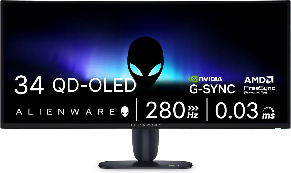Alienware 34 Gaming Monitor AW3426DW, UWQHD QD-OLED, 280Hz, 0.03ms, G-SYNC - B0HFHZJ6C2