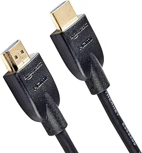 Amazon Basics HDMI Cable, 6ft, 4K@60Hz, High-Speed 4K HDMI 2.0 Cord with Ethernet, 18Gbps, 2160p, - B014I8SSD0