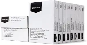 Amazon Basics Multipurpose Copy Printer Paper, 20 lb, 8.5 x 11 Inches, 8 Reams (4,000 - B07K8WHH5J