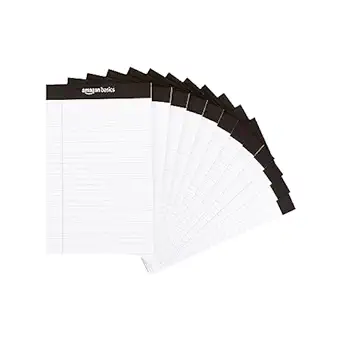 Amazon Basics Narrow Ruled Lined Writing Note Pads for Notes, Office Supplies, 5" x 8", - B00QSR9PRI