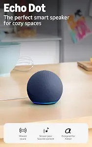 Amazon Echo Dot (newest model) - Vibrant sounding speaker, Designed for Alexa+, Great for bedrooms, - B09B93ZDG4