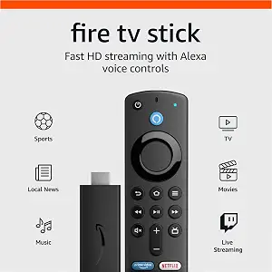 Amazon Fire TV Stick, sharp picture quality, fast streaming, free & live TV, Alexa Voice - B08C1W5N87