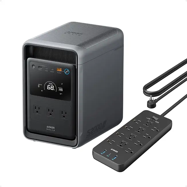 Anker SOLIX S2000 Portable Power Station with Power Strip - B0HJDBKSY5