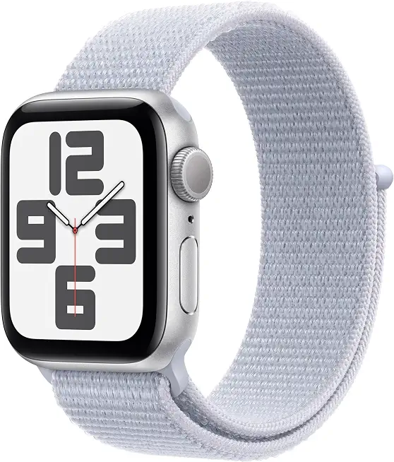Apple Watch SE (2nd Gen) [GPS 40mm] Smartwatch with Silver Aluminum Case with Winter Blue - B0CHX8RVB8