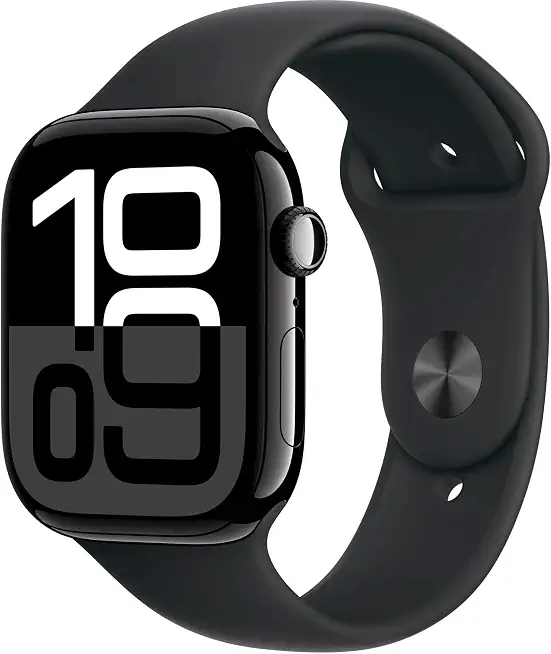 Apple Watch Series 10 [GPS + Cellular, 46mm] - Jet Black Aluminum Case with Black - B0DHYFKHNQ