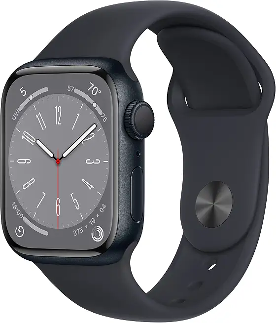 Apple Watch Series 8 [GPS 41mm] Smart Watch w/Midnight Aluminum Case with Midnight Sport Band - B0BDJBG74R