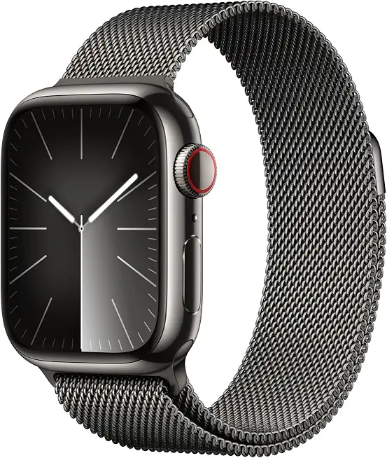 Apple Watch Series 9 [GPS + Cellular 41MM] - Graphite Stainless Steel Case with Graphite - B0CTD9G8T4