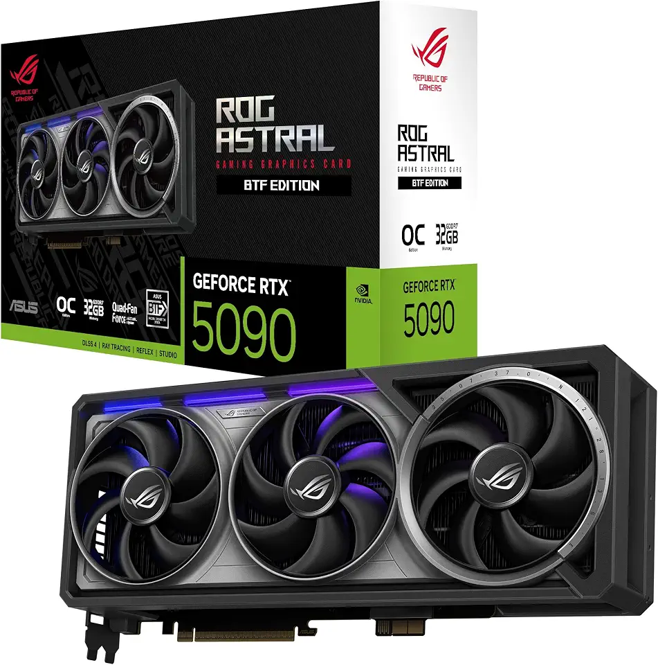 ASUS ROG Astral NVIDIA GeForce RTX 5090 32GB GDDR7 BTF OC Edition Gaming Graphics Card, - B0FJVQYGQW