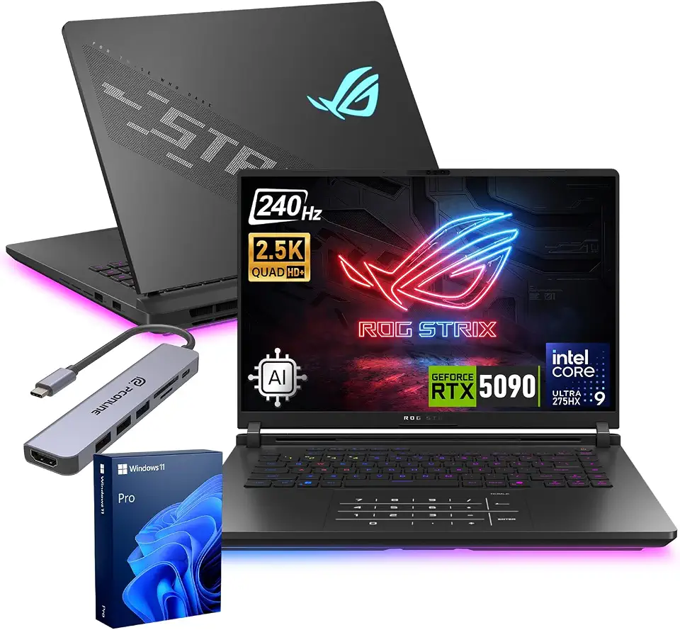 ASUS ROG Strix Scar 16 RTX 5090 Intel Core Ultra 9 275HX 2.5K Gaming Laptop - B0HN3T7TRM