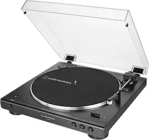 Audio-Technica AT-LP60XBT-BK Fully Automatic Wireless Belt-Drive Stereo Turntable, Hi-Fi, 2 Speed, Anti-Resonance, Die-Cast Aluminum Platter, - B07N3RFXRL