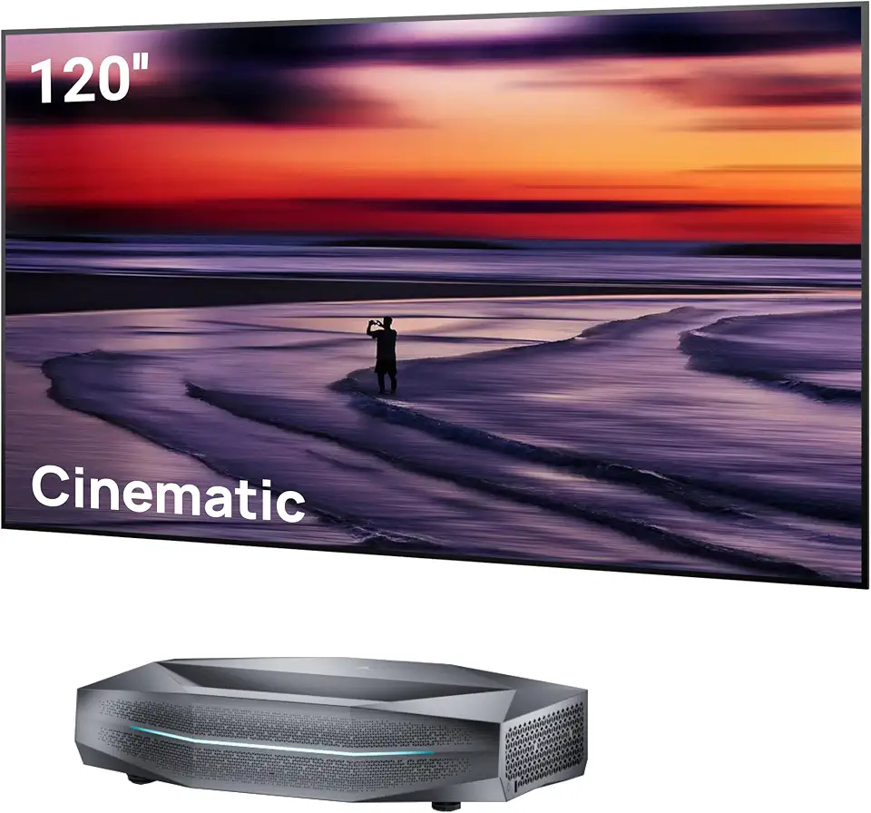 AWOL Aetherion Max 4K 3D ultra short throw projector & 120" Cinematic Screen Bundle (Aetherion - B0H2D2FVJK