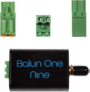 Balun One Nine v2 - Small Low-Cost 9:1 (1:9) Balun with Input Protection & Enclosure - B08HGSYB7R