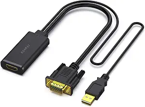 BENFEI VGA to HDMI Adapter, 1080P Converter with Audio from Computer/Laptop VGA Source to HDMI - B07K14NR8P