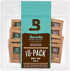 Boveda 84% Reed Humidity Control Packs, Size 8, 10-Pack – Limits Splitting - B00TSI9STO