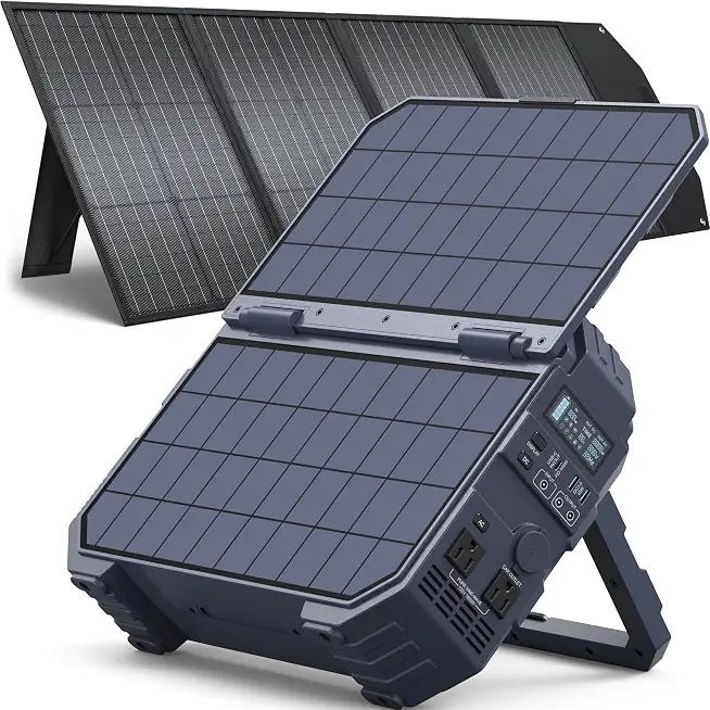 BROWEY 1600W (3200W Peak) Portable Power Station with 40W+120W Solar Panel - B0HJ7RTMPJ
