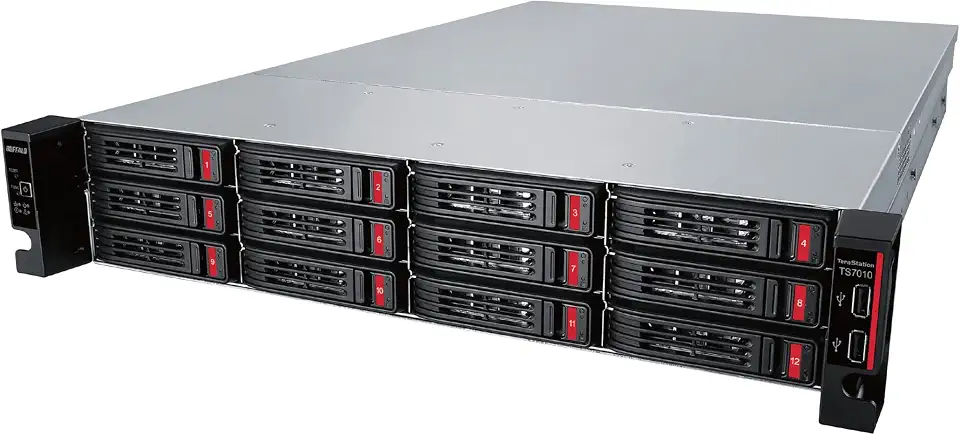 BUFFALO TeraStation 71210RH 12-Bay Enterprise Rackmount NAS 96TB (12x8TB) with HDD Hard Drives Included 10GbE - B0BJNFNHQF