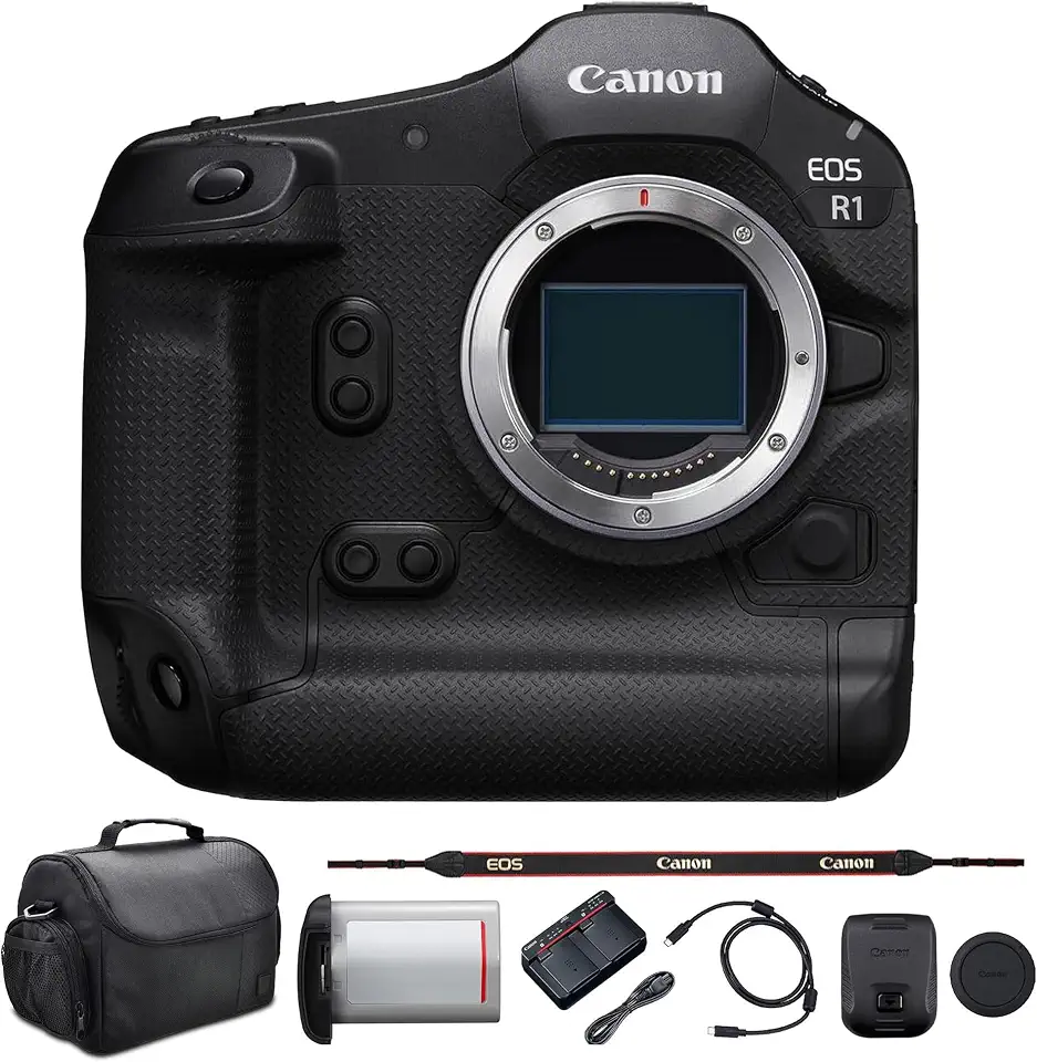Canon EOS R1 Mirrorless Camera Flagship RF-Mount Camera (6577C002) Bundle - B0FKCY4GR7