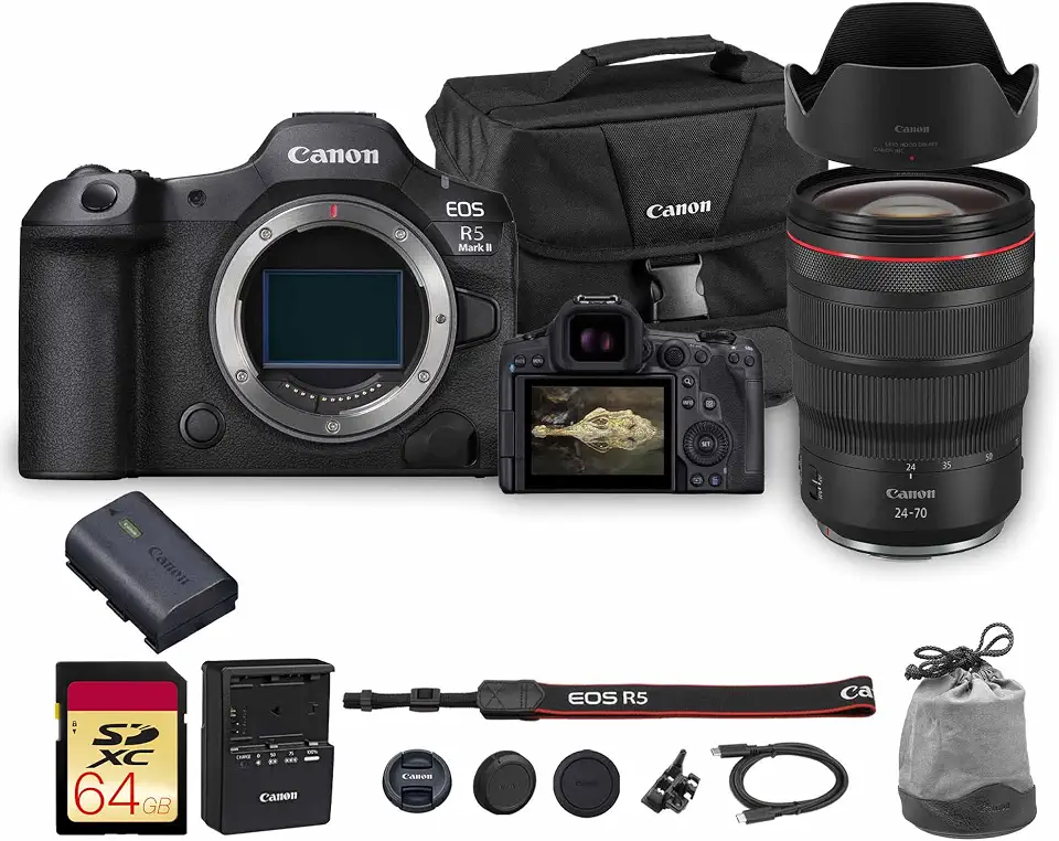 Canon EOS R5 Mark II Mirrorless Camera with 24-70mm Lens (6536C002) Bundle - B0FSGSYSS5