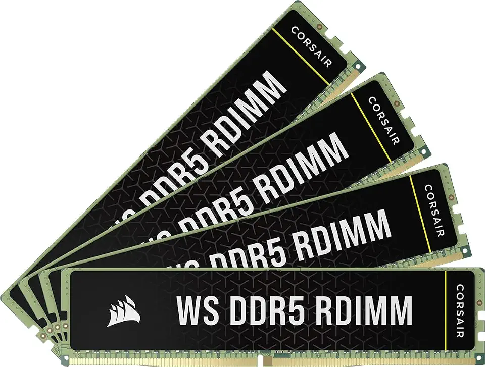 CORSAIR WS DDR5 ECC RDIMM 128GB (4x32GB) 5600MHz CL40 AMD EXPO Intel XMP 3.0 Computer - B0CYZJY786