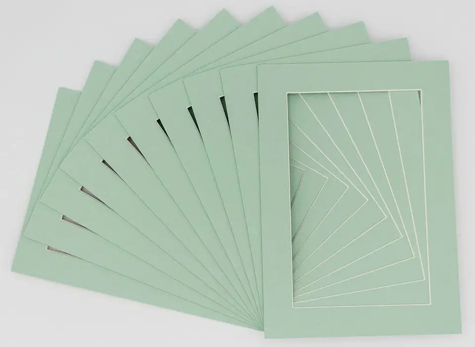 CountryArtHouse Honeydew Acid Free 20x24 Picture Frame Mats with White Core Bevel Cut for 16x20 - B09HSK3JRG