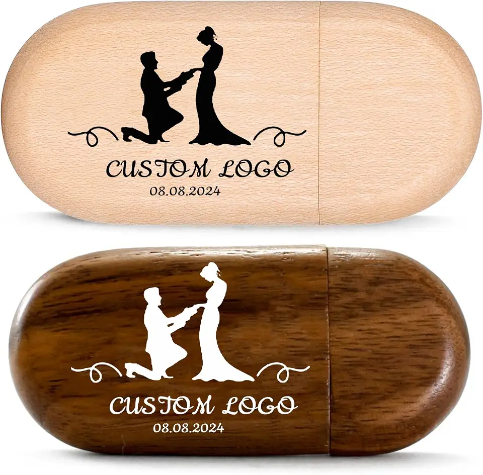 Custom USB Flash Drive 32GB 1000 Pack FEWINA Wooden Personalized Flash Drive Bulk USB 3.0 - B0DGQ8NT4R