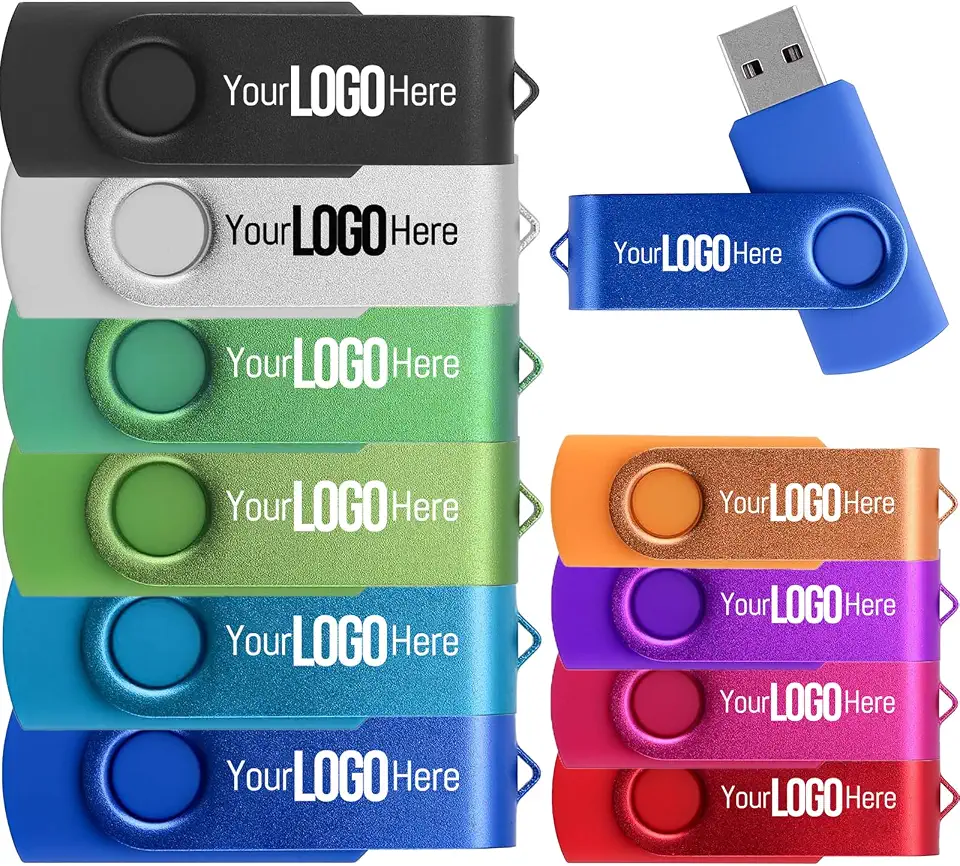 Custom USB Flash Drive 64GB 1000 Pack, Customize USB Drives 64 GB Print with Logo - B0CCV8DX32