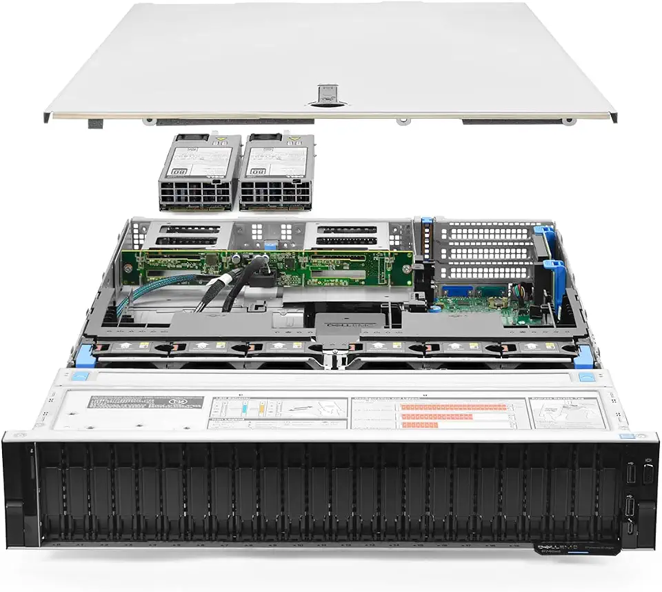 Dell PowerEdge R740xd 24B SFF Server 2.60Ghz 28-Core 1.0TB RAM + 15TB SSDs (Renewed) - B0D5FBV1CN