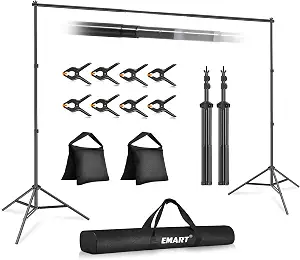 EMART Backdrop Stand 10x7FT Adjustable Back Drop Stand for Party Photoshoot - B00MTF6ZVC