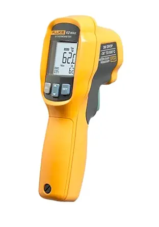 Fluke 62 Max Industrial Infrared Thermometer, -22 to +932 Degree F Range, Single Laser Targeting, - B008EW837S