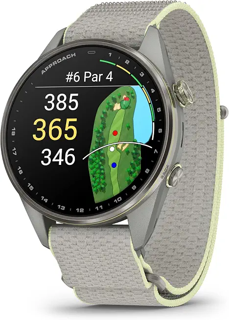 Garmin Approach® S72, Advanced Golf Smartwatch, 47mm, Fog Gray/Citron - B0HM3TTD8R
