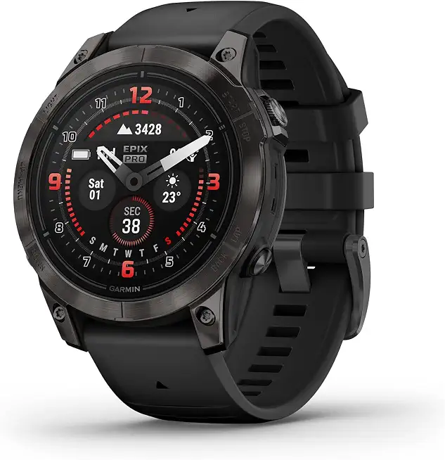 Garmin epix Pro (Gen 2) Sapphire, High Performance Smartwatch, 47mm, Black - B0BYFCRDT9