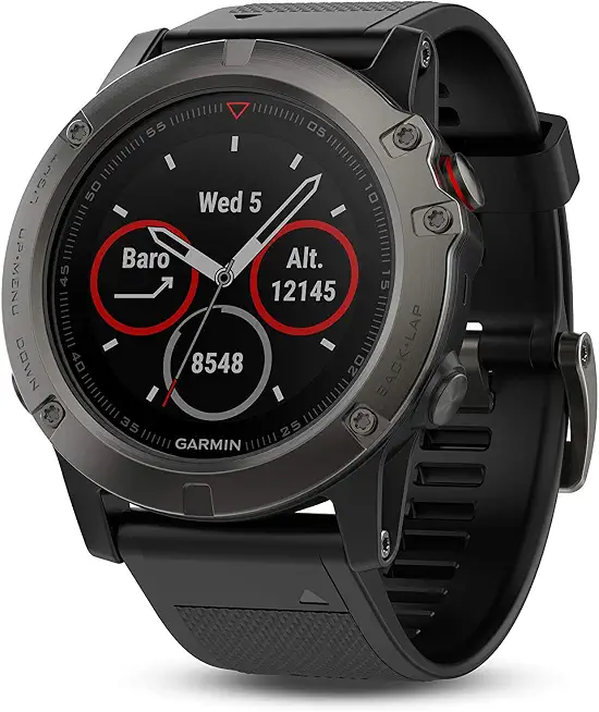 Garmin Fenix 5X Sapphire - Slate Gray with Black Band - B01MQX3306