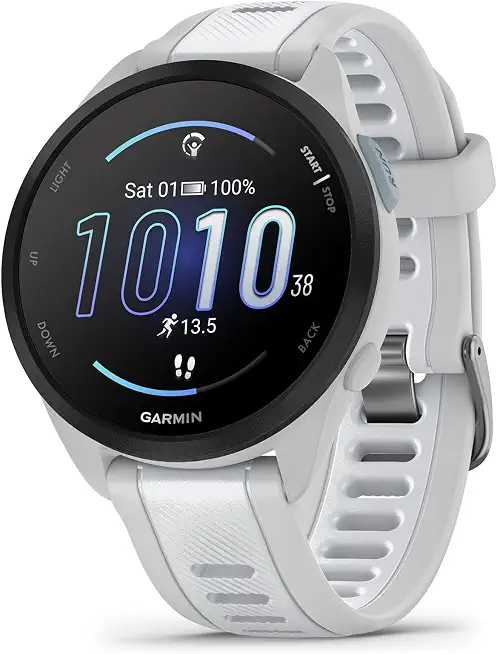 Garmin Forerunner® 165, Running Smartwatch, 43mm, Whitestone - B0CT3VBDTV