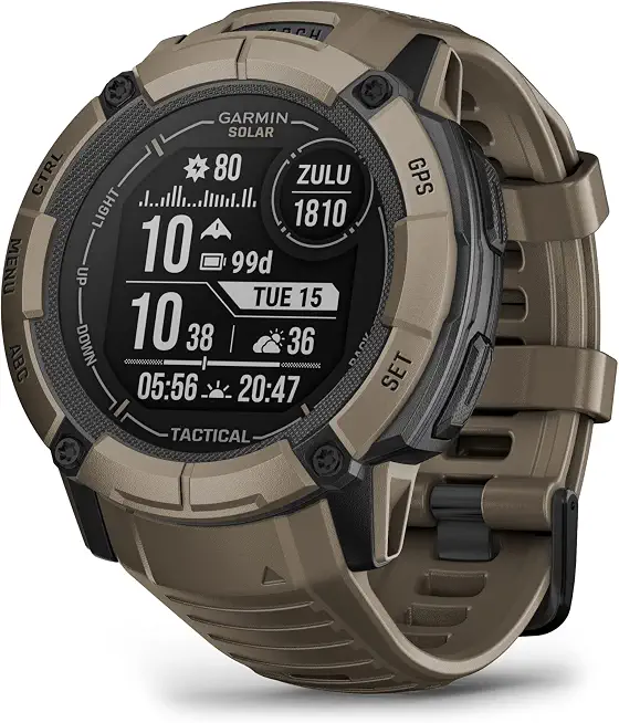 Garmin Instinct 2X Solar - Tactical Edition, Rugged GPS Smartwatch, Built-in Flashlight, Ballistics Calculator, Solar - B0BW2VKGXX