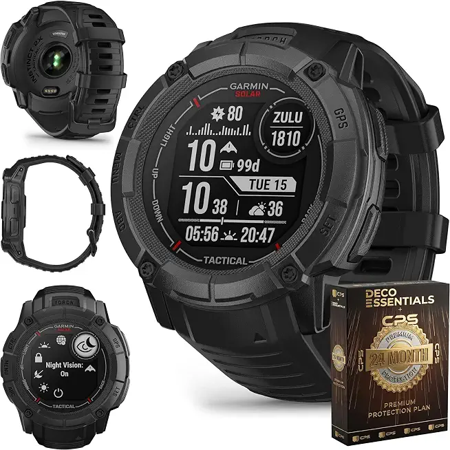 Garmin Instinct 2X Solar - Tactical Edition, Solar Charging, Rugged GPS Smartwatch, Built-in Flashlight, Ballistics - B0CGY65HJ2