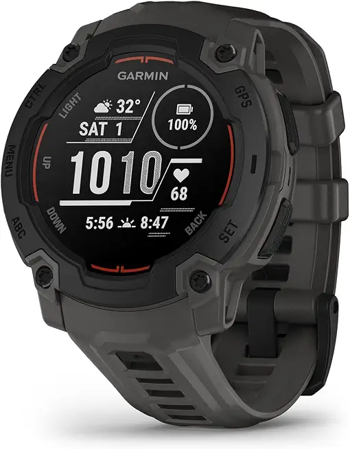Garmin Instinct® E, Rugged GPS Smartwatch, 45mm, Charcoal - B0DSC72873