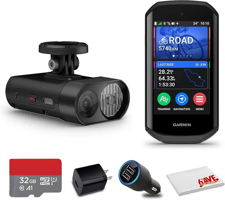 Garmin Varia Vue Headlight Bicycle with Edge 1050 Cycling Computer Bundle - B0F3KK8PBM