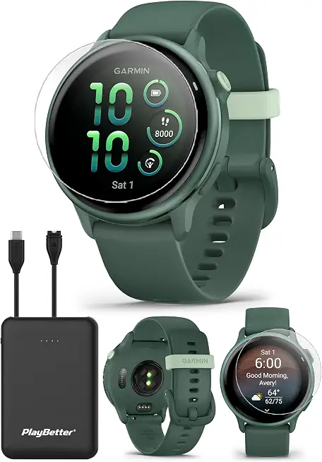 Garmin vivoactive 6 (Jasper Green) Fitness GPS Watch PlayBetter Bundle - B0F39CVD53