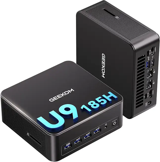 GEEKOM IT13 MAX AI Mini PC 2026, Intel Ultra 9 185H, 24GB LPDDR5 500GB SSD - B0CHF3DY7S