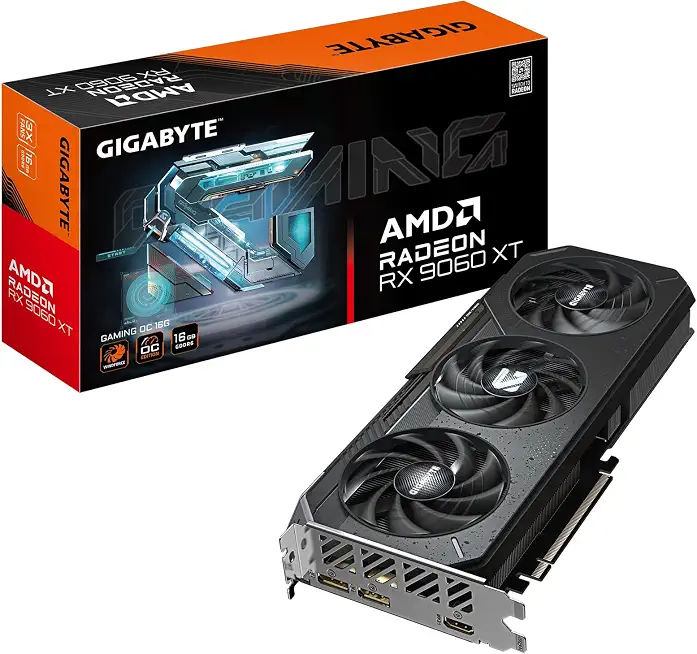 GIGABYTE Radeon RX 9060 XT Gaming OC 16G Graphics Card, PCIe 5.0, 16GB GDDR6, GV-R9060XTGAMING - B0F91KM1CK