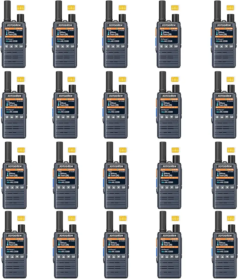 Global Rapid 4G LTE PoC Walkie Talkies with GPS and UHF Radio 50 Pack - B0HHMV8MS4